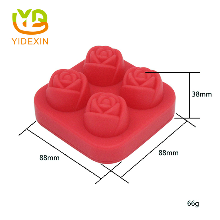 DIY 3D Silicone Ice Cube Rose Mold