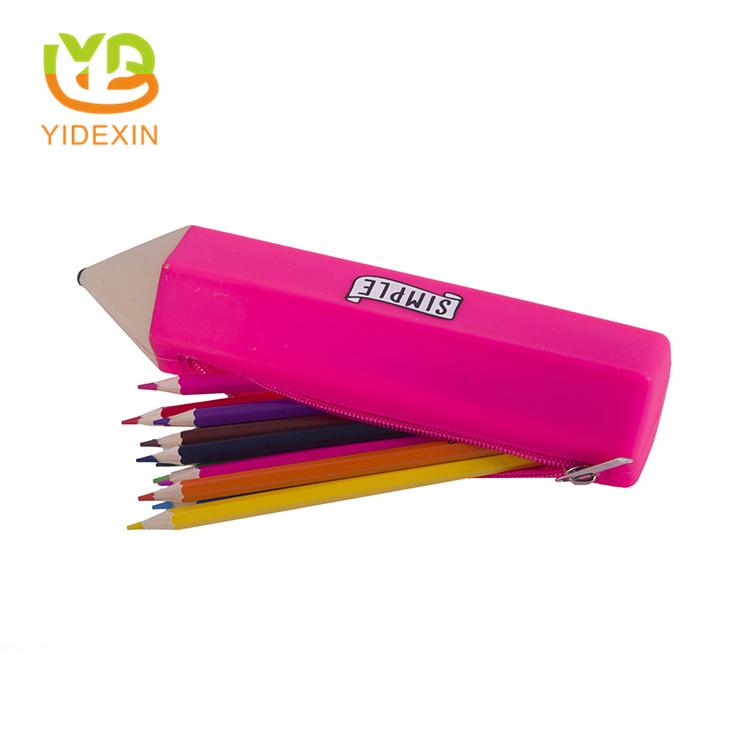 Zipper silicone pencil box