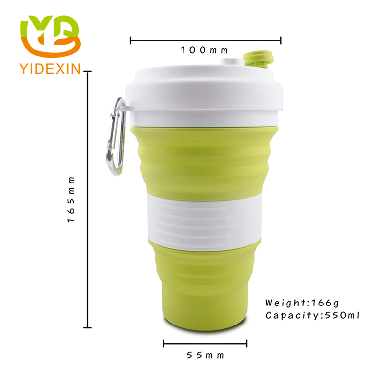 Silicone reusable coffee cup 