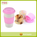 Multi Color antideslizante de silicona taza de café y cubierta de silicona taza hermética