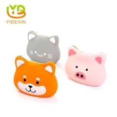 bolsa de silicona de dibujos animados de forma de cabeza de animal
